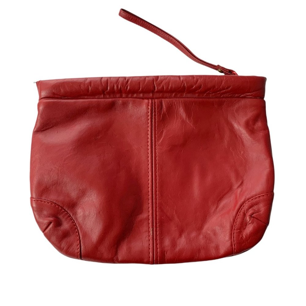 🟣 VINTAGE Women's Small Red Clutch Strapless Handbag Purse